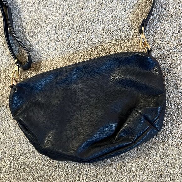 Navy Blue Brandless Plain Crossbody Purse w/ Adjustable Strap - Picture 2 of 10